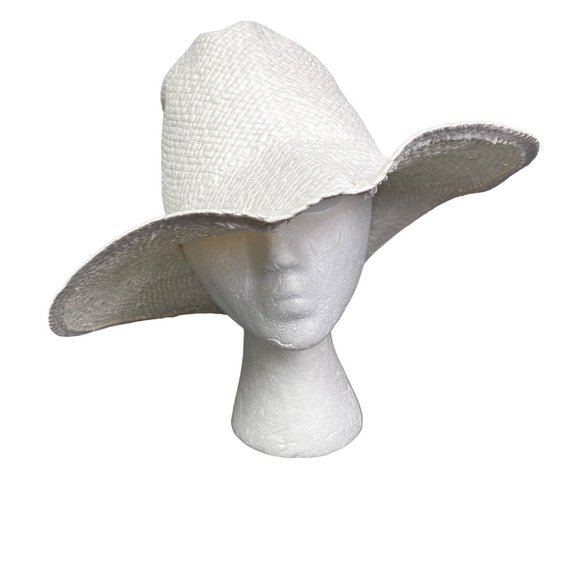 Emanuel Geraldo Paper Straw Floppy Hat Bendable Packable One Size NWT - Picture 1 of 9